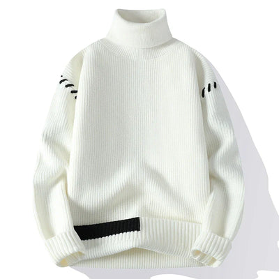Ace | Rollkragenpullover mit Kontrastdetails
