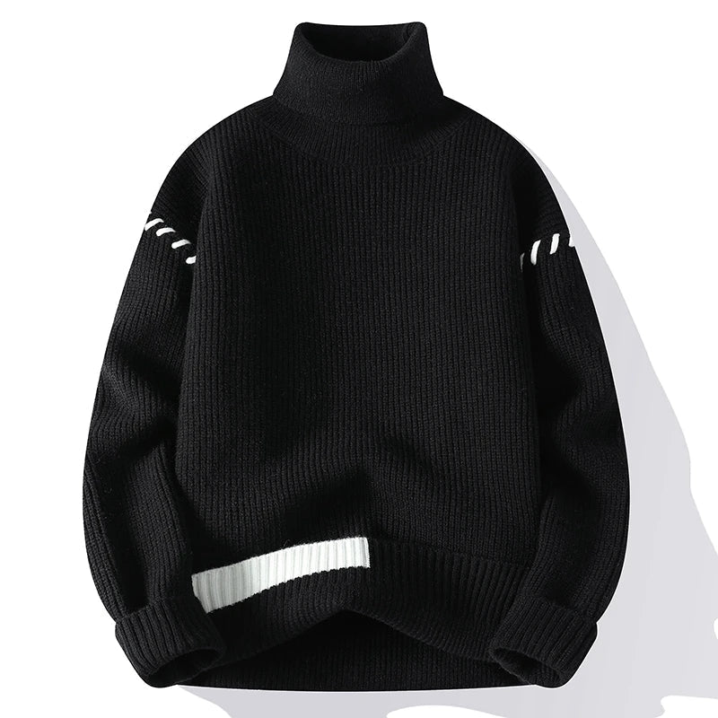 Ace | Rollkragenpullover mit Kontrastdetails
