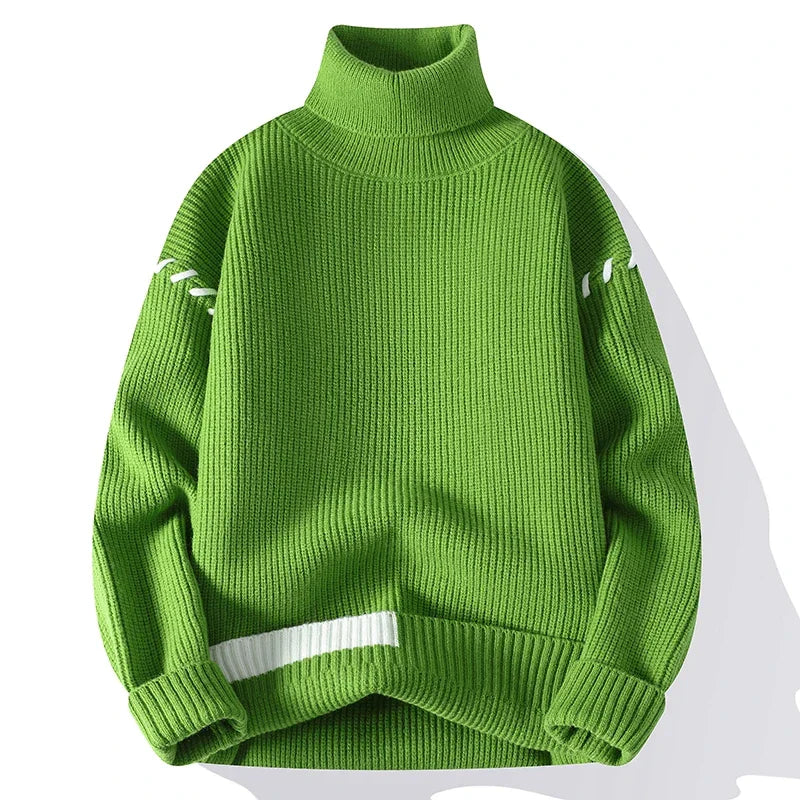 Ace | Rollkragenpullover mit Kontrastdetails