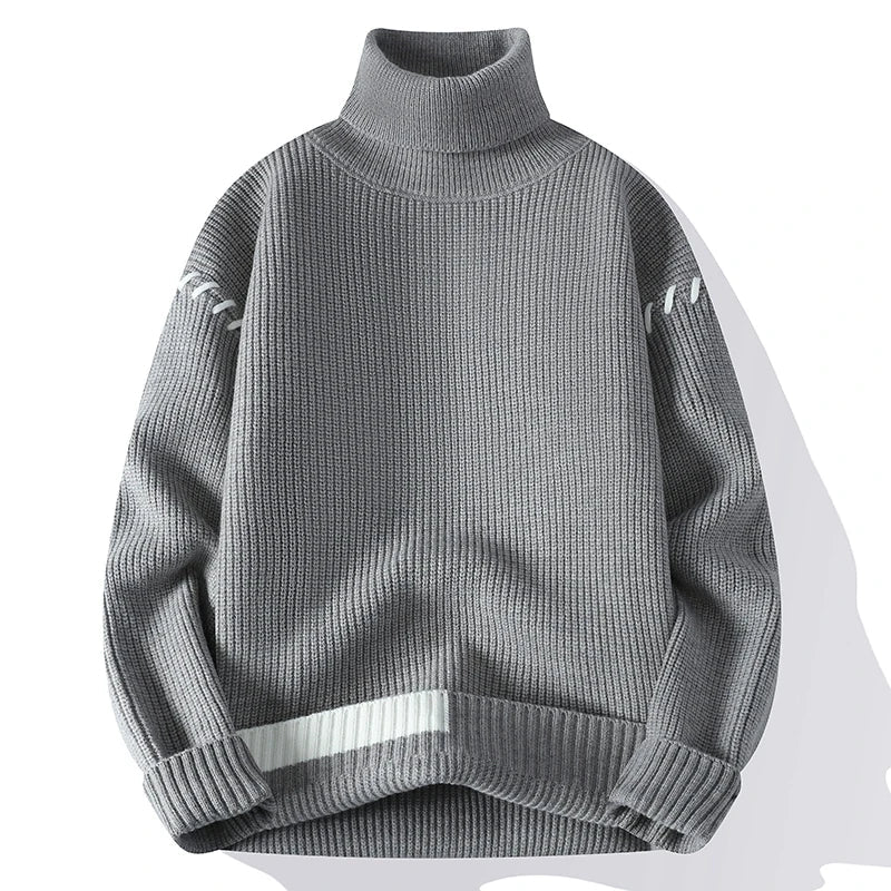 Ace | Rollkragenpullover mit Kontrastdetails