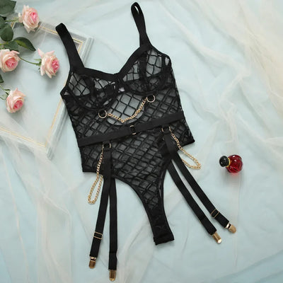 Anne | Verführerischer Body mit Ketten-Details