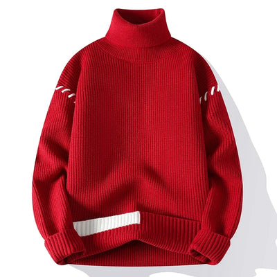 Ace | Rollkragenpullover mit Kontrastdetails