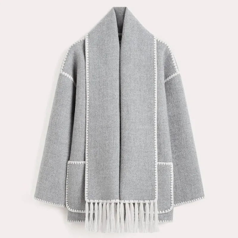 Denise | Fringe Scarf Jacke