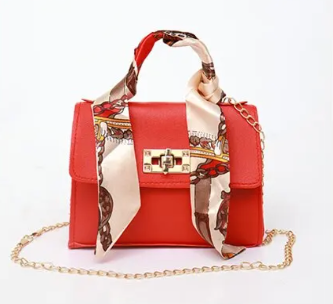 Diana | Mini Luxe Handtasche mit Seidenschal-Detail