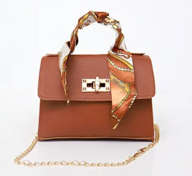 Diana | Mini Luxe Handtasche mit Seidenschal-Detail