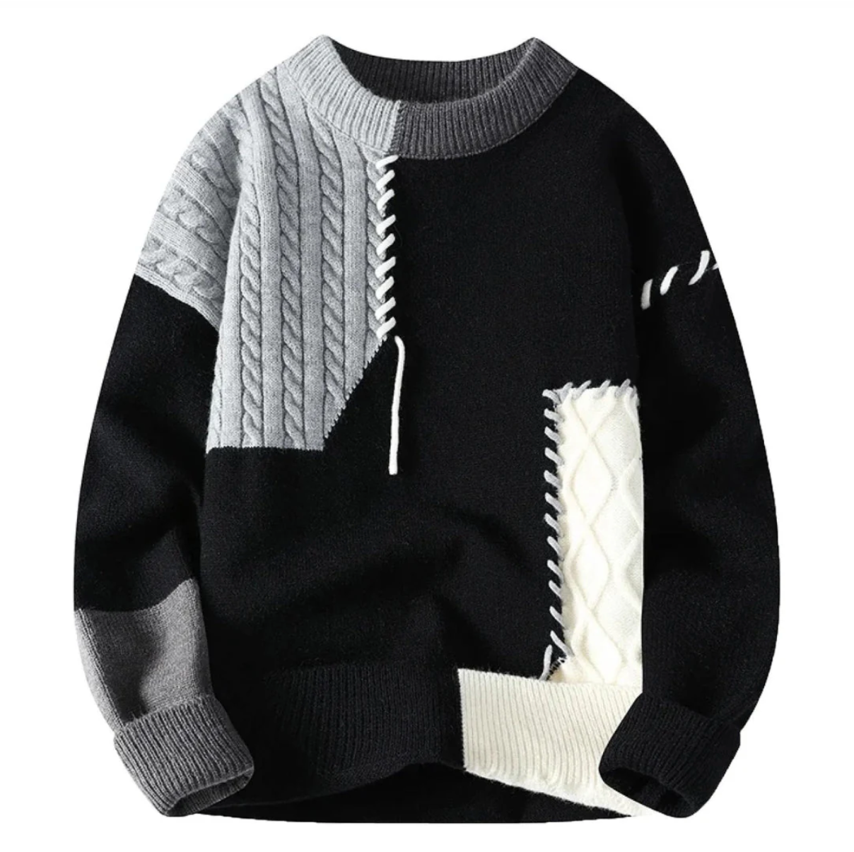 Brunetta | Patchwork-Strickpullover