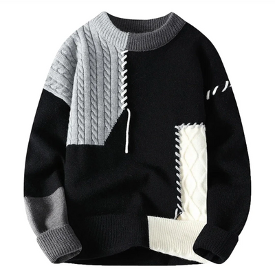Brunetta | Patchwork-Strickpullover