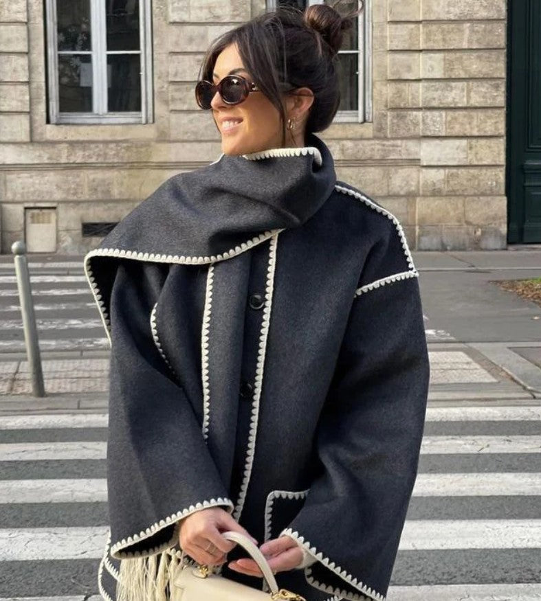 Denise | Fringe Scarf Jacke