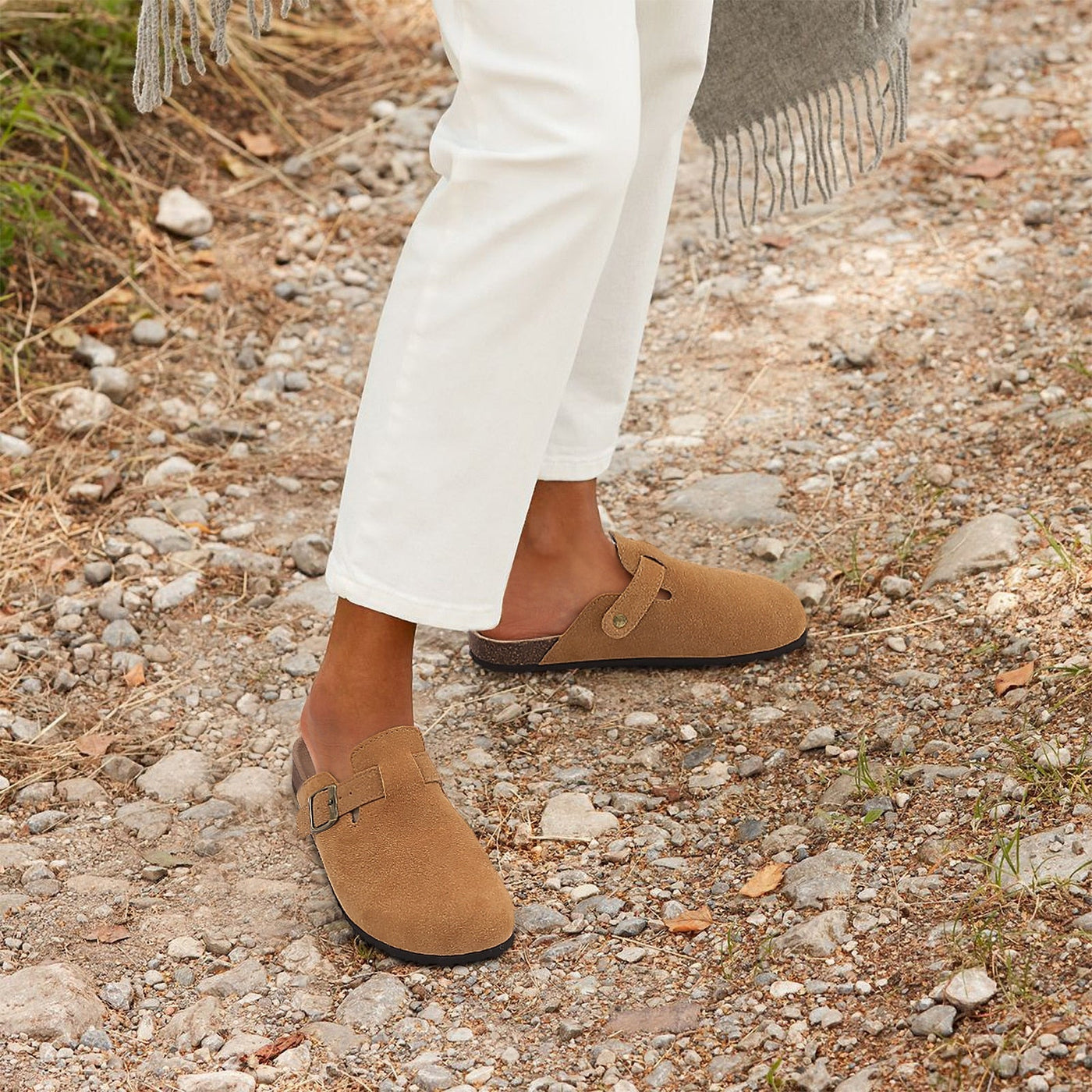 Nova | Komfortable Slip-On Clogs mit Wildleder-Optik