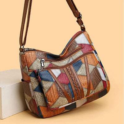 Elora | Patchwork Schultertasche mit Charakter
