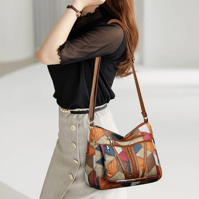 Elora | Patchwork Schultertasche mit Charakter