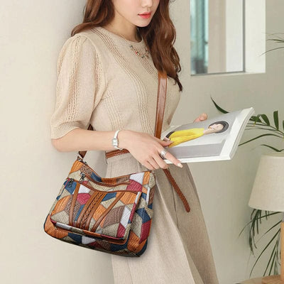 Elora | Patchwork Schultertasche mit Charakter