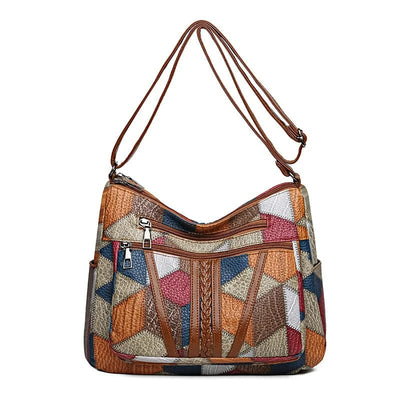 Elora | Patchwork Schultertasche mit Charakter