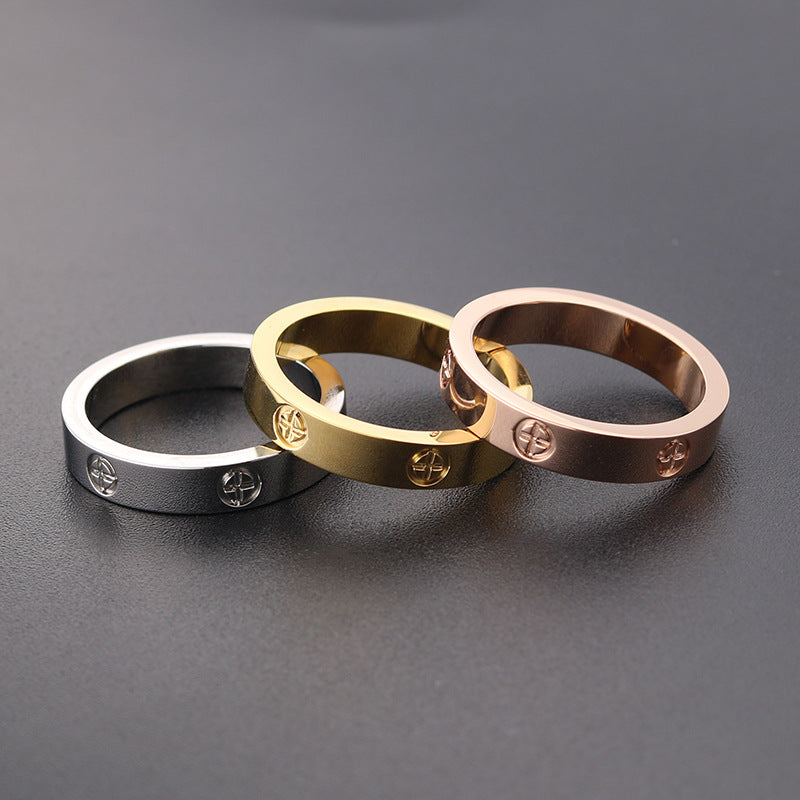 Lilly | Love Ring in 18K Gold Plated Edelstahl