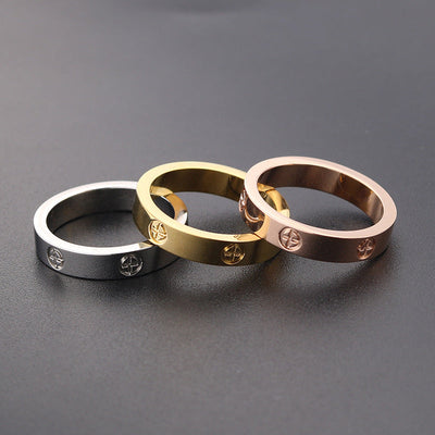 Lilly | Love Ring in 18K Gold Plated Edelstahl