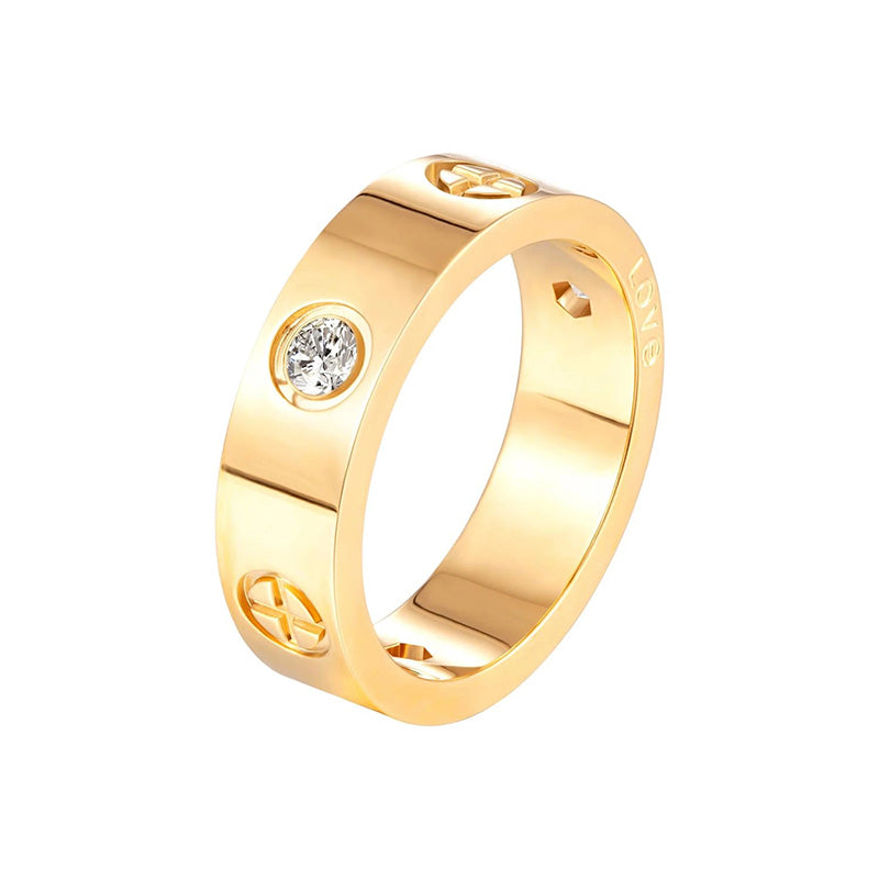 Lilly | Love Ring in 18K Gold Plated Edelstahl