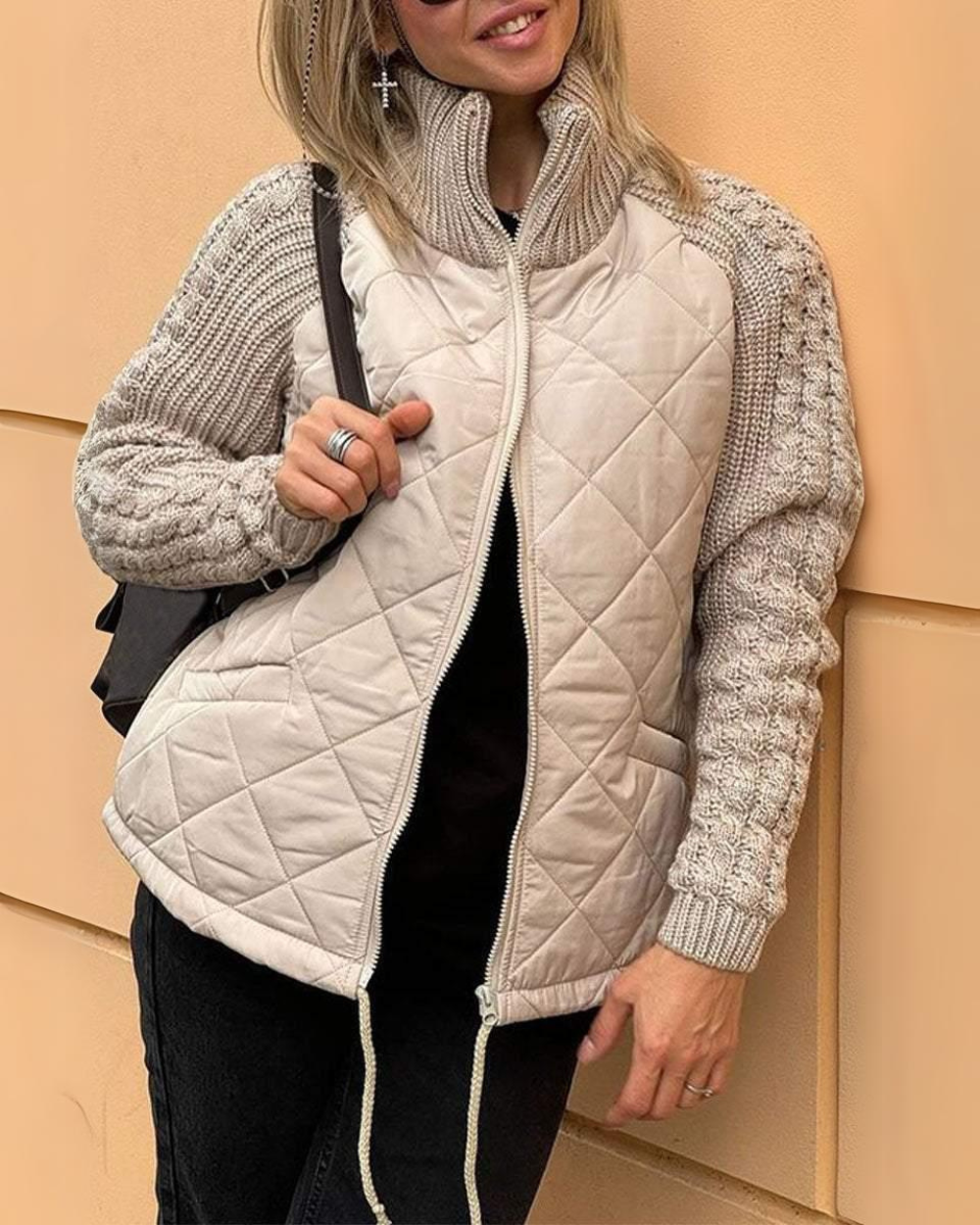 Amelia - Steppjacke mit Strickärmeln