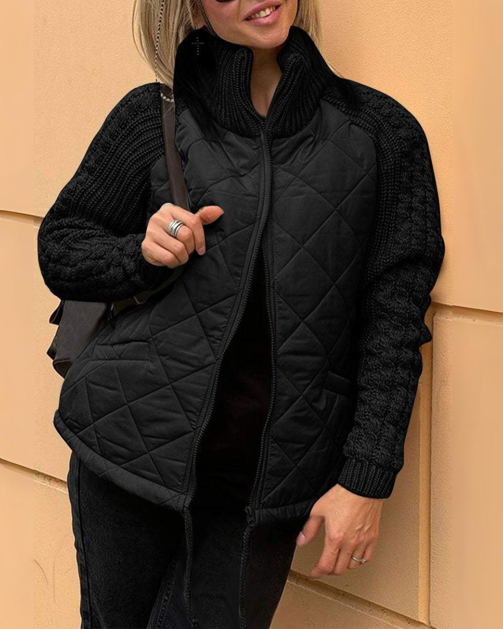 Amelia - Steppjacke mit Strickärmeln