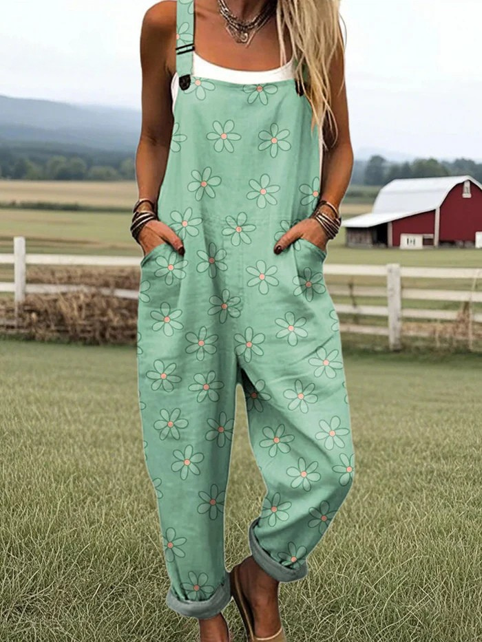 Mira | Latzhose mit Blumenprint