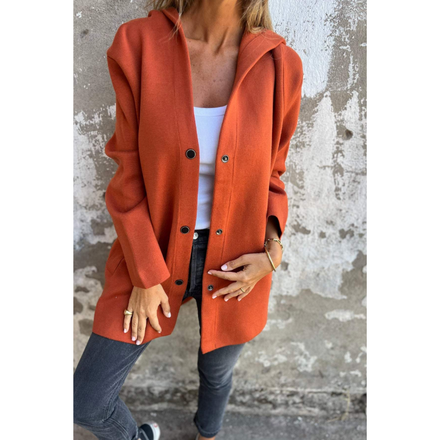 Grace | Lange Kapuzenjacke