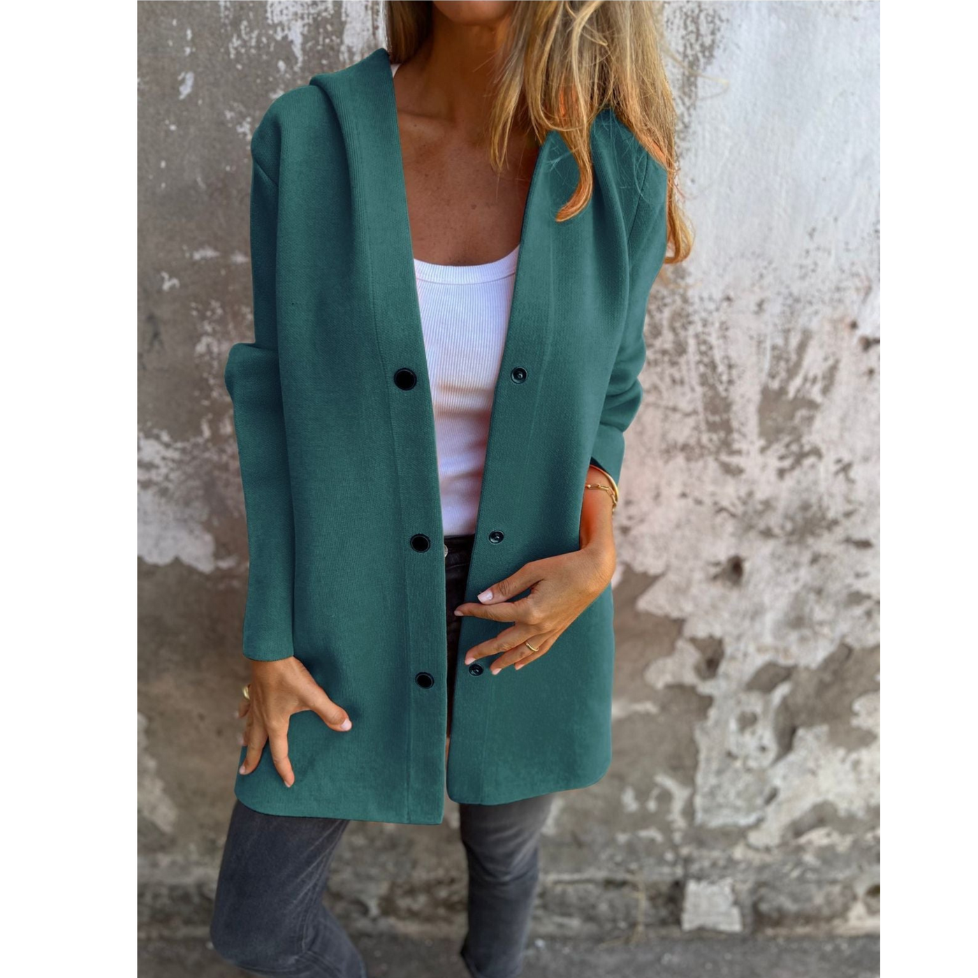 Grace | Lange Kapuzenjacke
