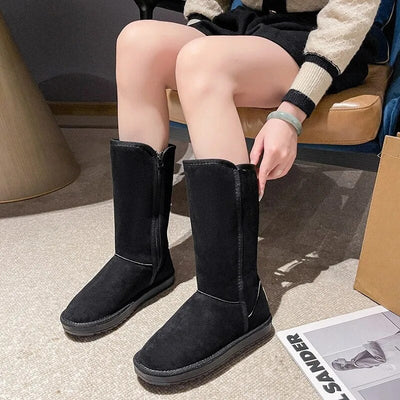Evie | Wasserfeste Wildleder-Stiefel mit Schaffellfutter
