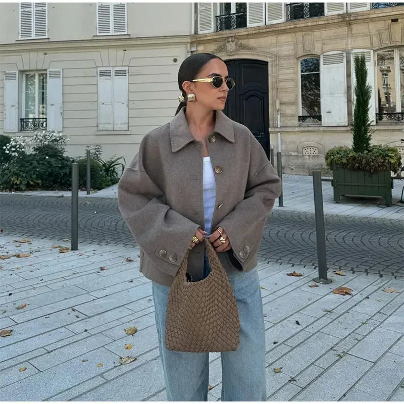 Monika | Zeitlose Oversized-Jacke für mühelosen Chic