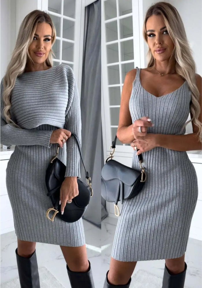 Lia | Strick-Set aus Pullover & Kleid