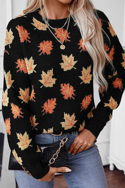 Alexis | Strickpullover mit herbstlichem Muster
