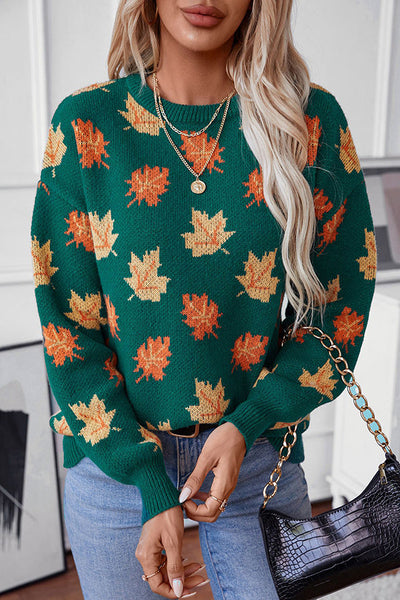 Alexis | Strickpullover mit herbstlichem Muster