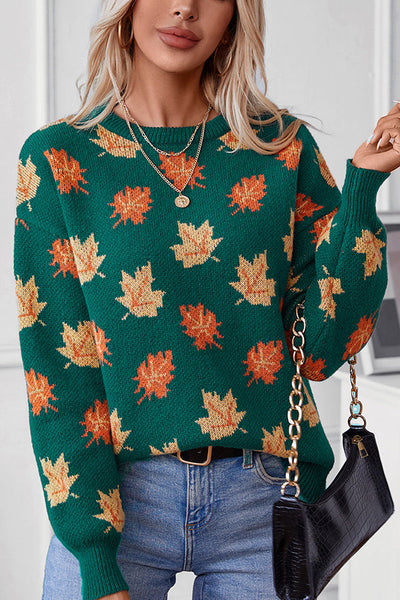 Alexis | Strickpullover mit herbstlichem Muster