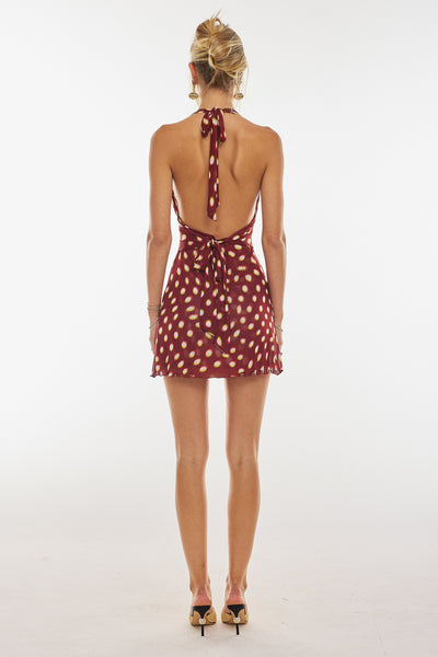 Clint | Halter Mini Kleid – Spice Eleganz