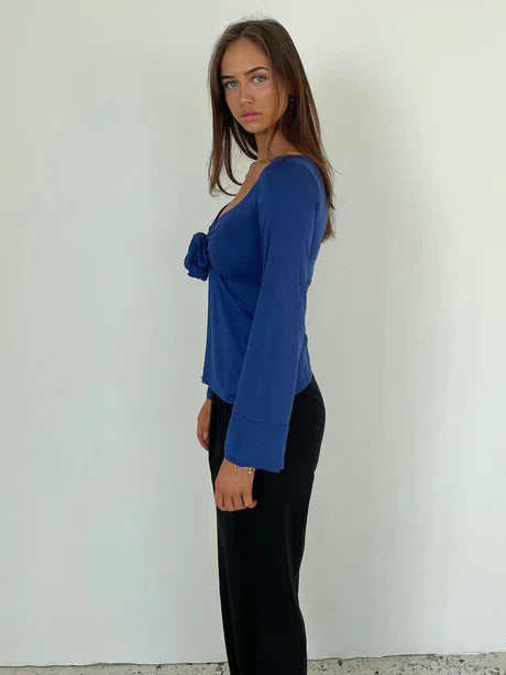 Fleur | Strickbluse mit Schleifendetail