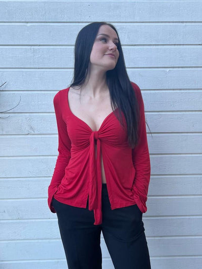 Fleur | Strickbluse mit Schleifendetail