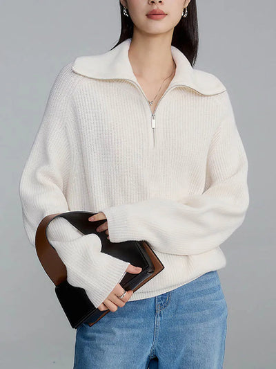 Lieke | Strickpullover mit Reißverschluss