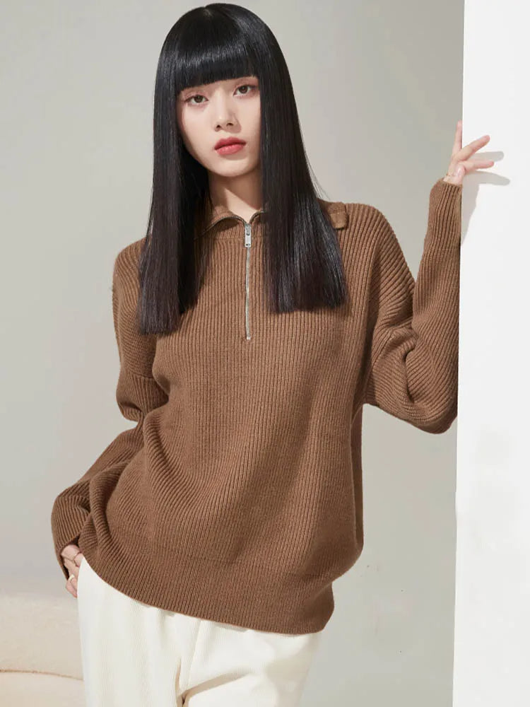 Lieke | Strickpullover mit Reißverschluss