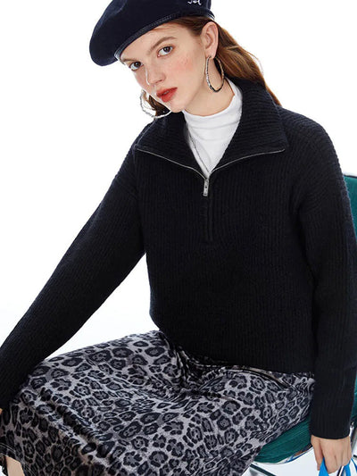 Lieke | Strickpullover mit Reißverschluss