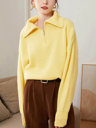 Lieke | Strickpullover mit Reißverschluss