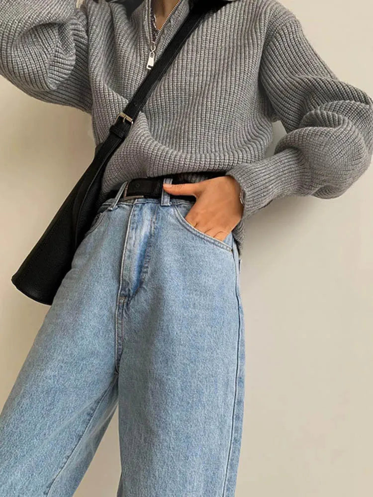 Lieke | Strickpullover mit Reißverschluss