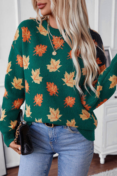 Alexis | Strickpullover mit herbstlichem Muster