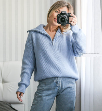 Lieke | Strickpullover mit Reißverschluss