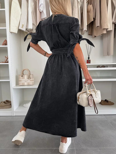 Isabella | Feminines Midikleid mit Knopfleiste