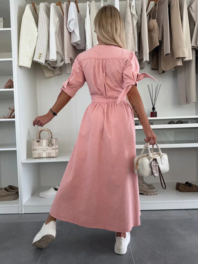 Isabella | Feminines Midikleid mit Knopfleiste