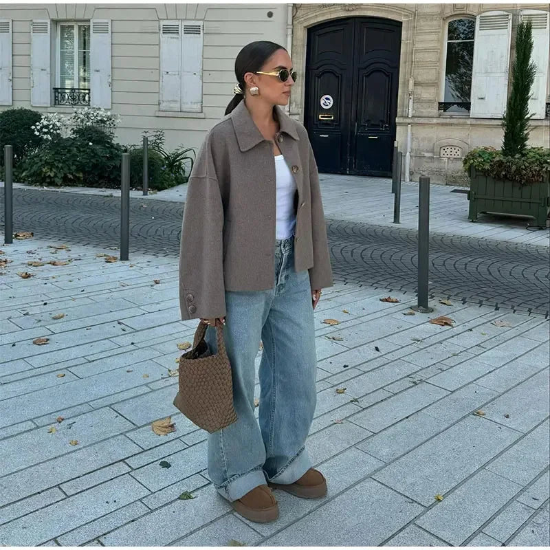 Monika | Zeitlose Oversized-Jacke für mühelosen Chic