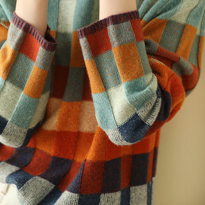 Julia | Patchwork-Rollkragenpullover