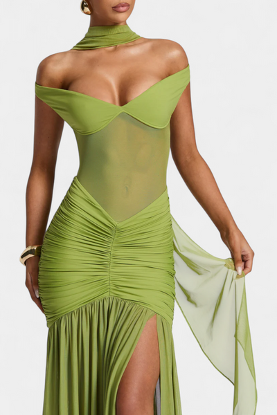 Therese | Maxikleid aus Milk Silk – Elegance Stil