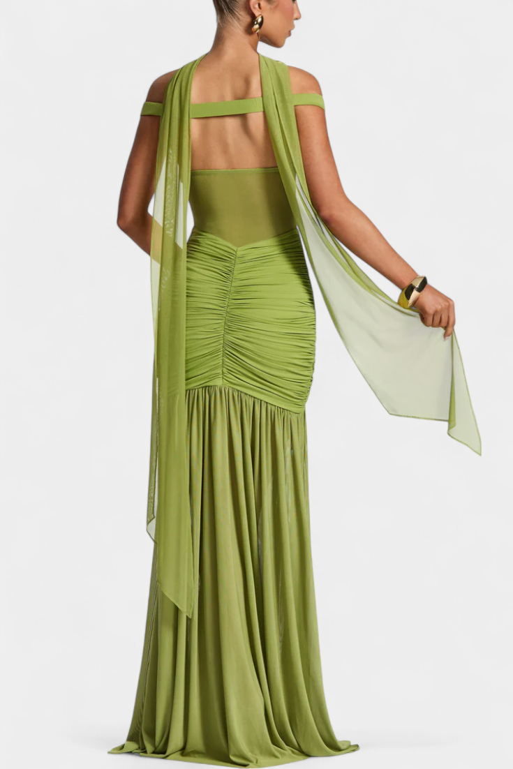 Therese | Maxikleid aus Milk Silk – Elegance Stil