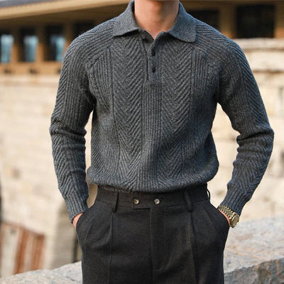 Elias | Strickpullover mit Polokragen
