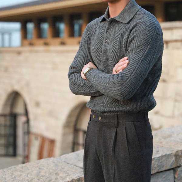Elias | Strickpullover mit Polokragen