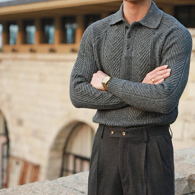 Elias | Strickpullover mit Polokragen